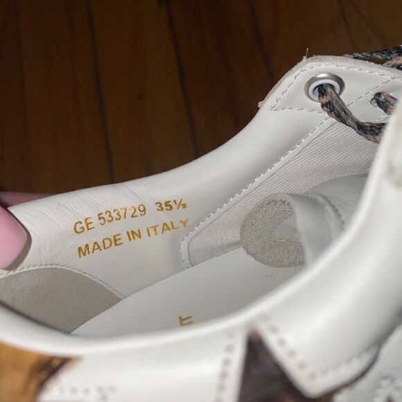 AUTHENTICATED Saint Laurent Leopard print Star Court Sneakers size 35.5 5.5 - Picture 8 of 11